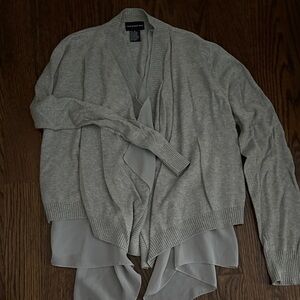 Central Park West Light Gray Women's Cardigan